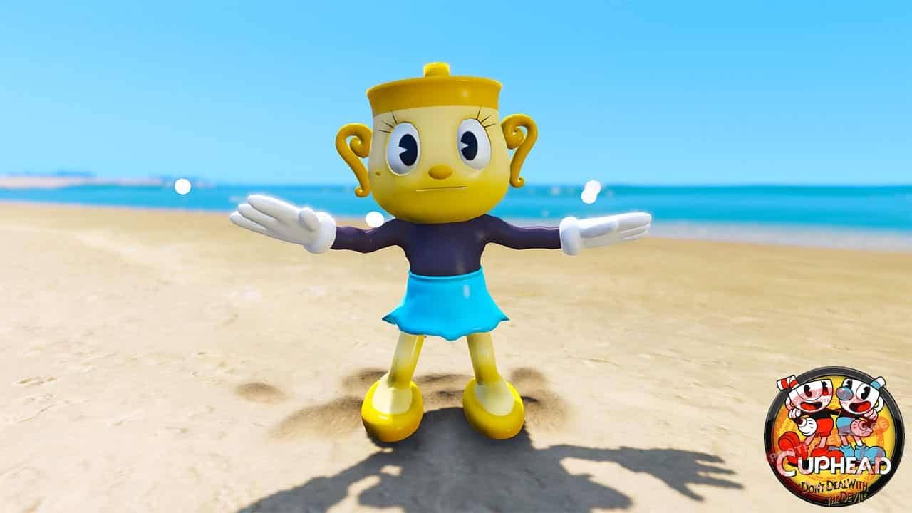 GTA 5 Mods Ms Chalice in Cuphead