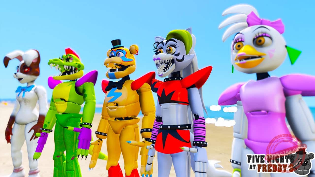 GTA 5 Mods FNAF Security Breach FULL PACK