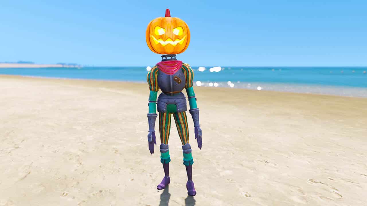 GTA 5 Mods Halloween Pumpkin Lantern Knight