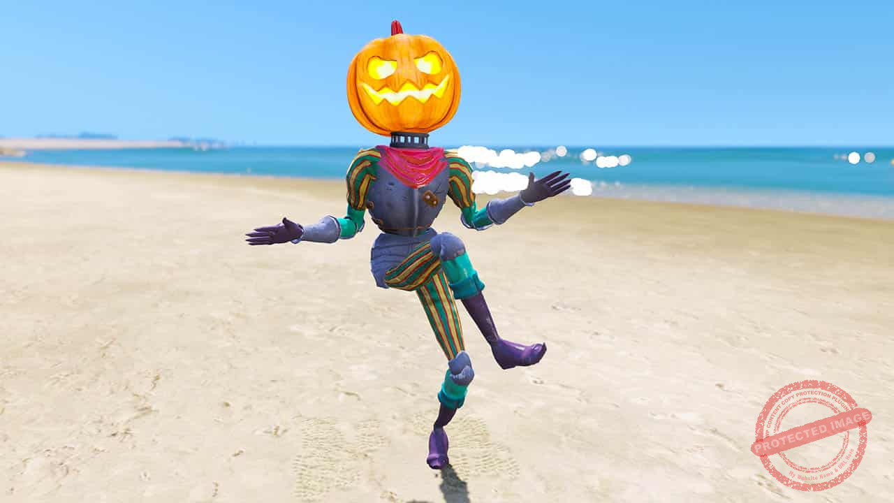 GTA 5 Mods Halloween Pumpkin Lantern Knight