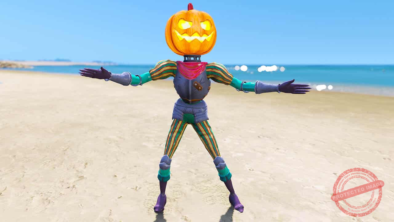 GTA 5 Mods Halloween Pumpkin Lantern Knight