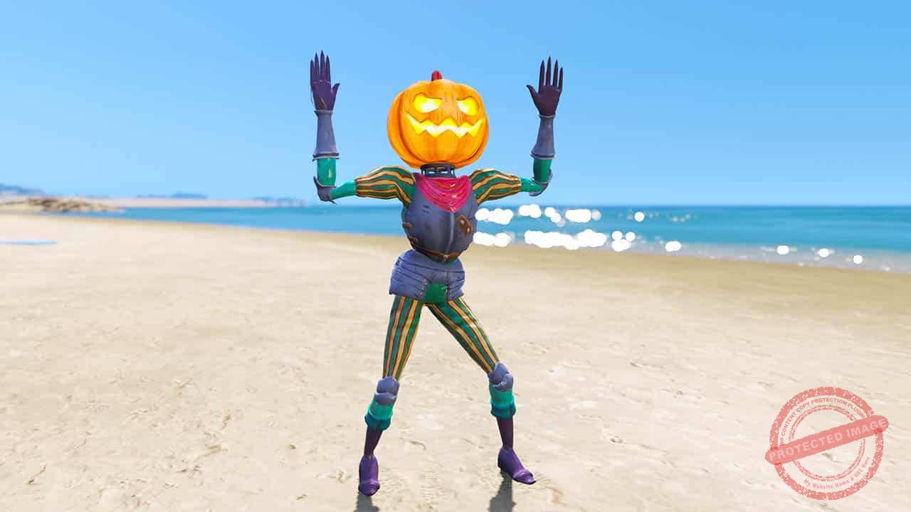GTA 5 Mods Halloween Pumpkin Lantern Knight