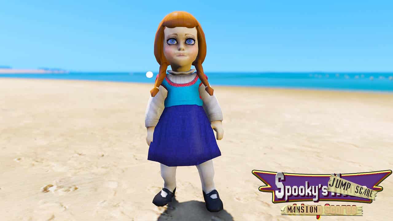 GTA 5 Mods Headspindoll in Spooky's Jump Scare Mansion