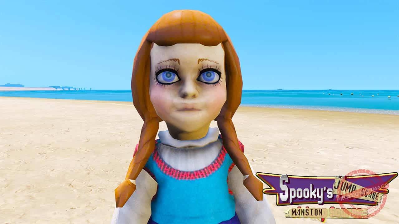 GTA 5 Mods Headspindoll in Spooky's Jump Scare Mansion