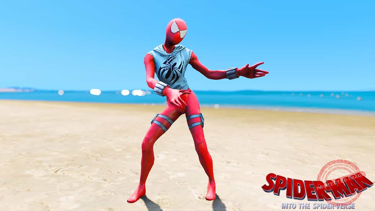 GTA 5 Mods Scarlet Spider-Girl in Spider-Man Into the Spider-Verse