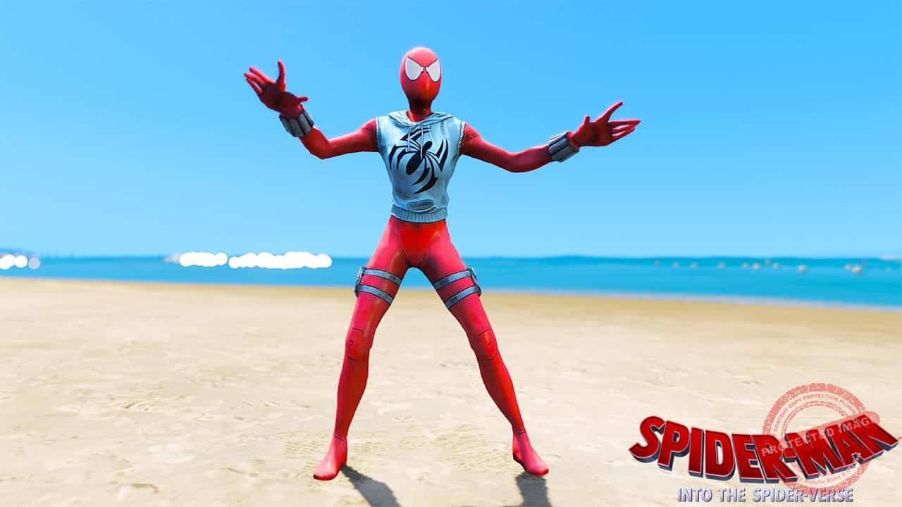 GTA 5 Mods Scarlet Spider-Girl in Spider-Man Into the Spider-Verse