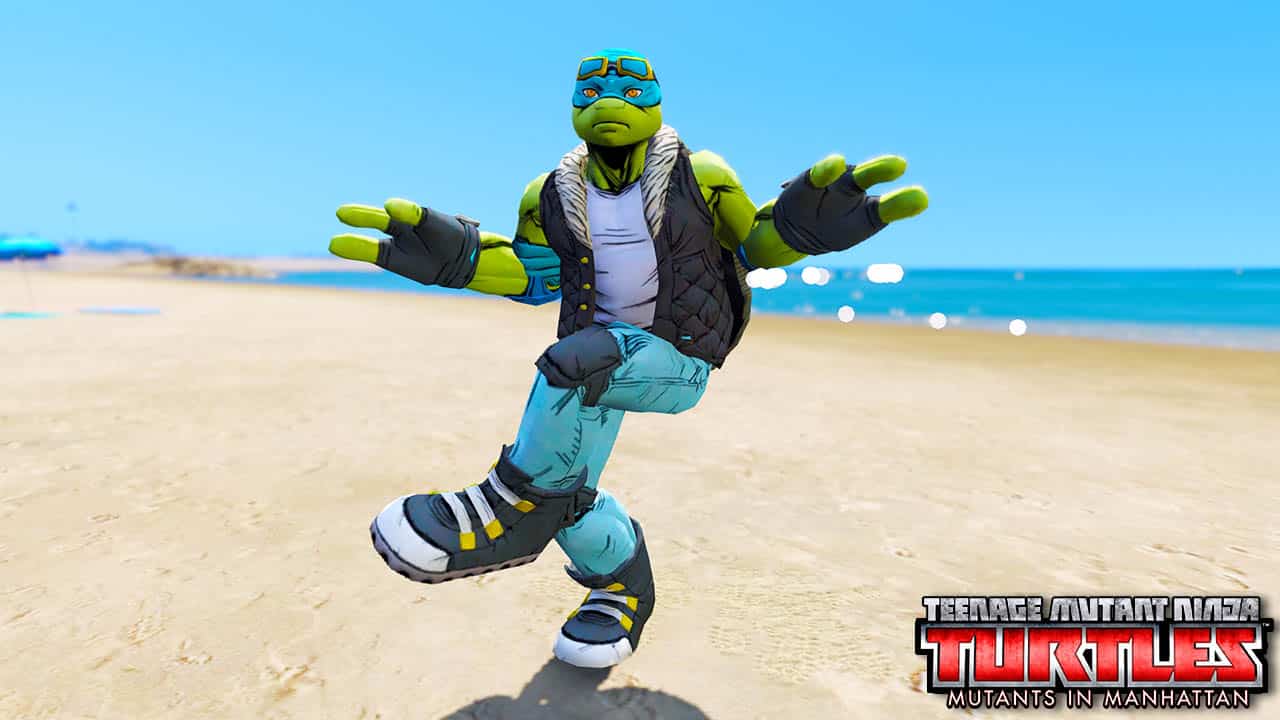 GTA 5 Mods TMNT Leonardo Rock & Roll
