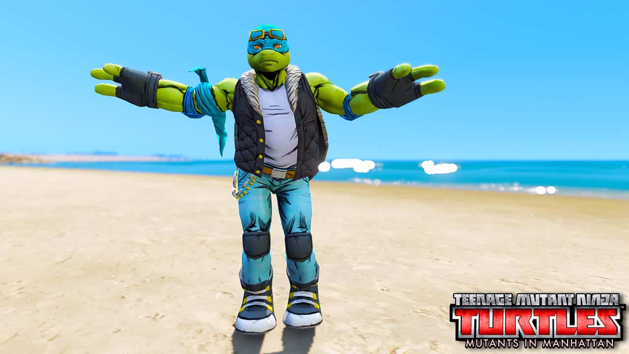 GTA 5 Mods TMNT Leonardo Rock & Roll