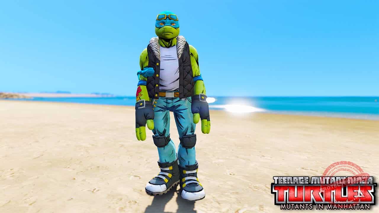 GTA 5 Mods TMNT Leonardo Rock & Roll