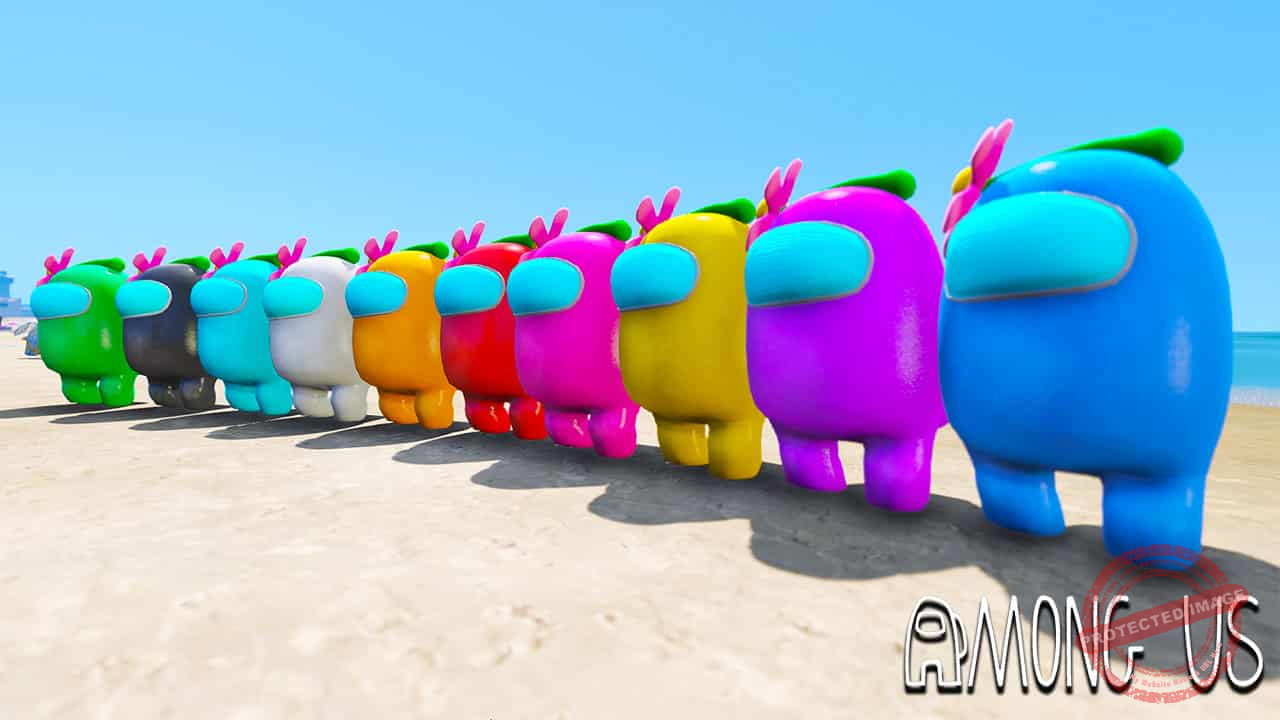 GTA 5 Mods Among Us Flower Hat Skin