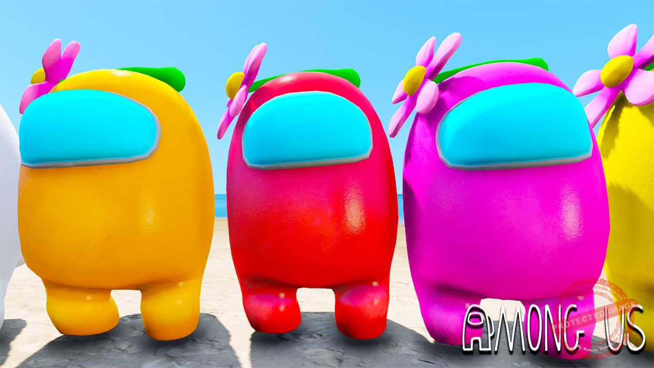 GTA 5 Mods Among Us Flower Hat Skin