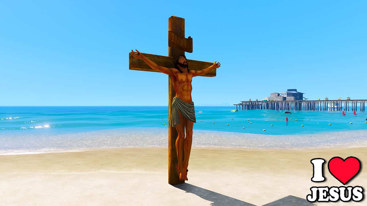 GTA 5 Mods JESUS STATUE