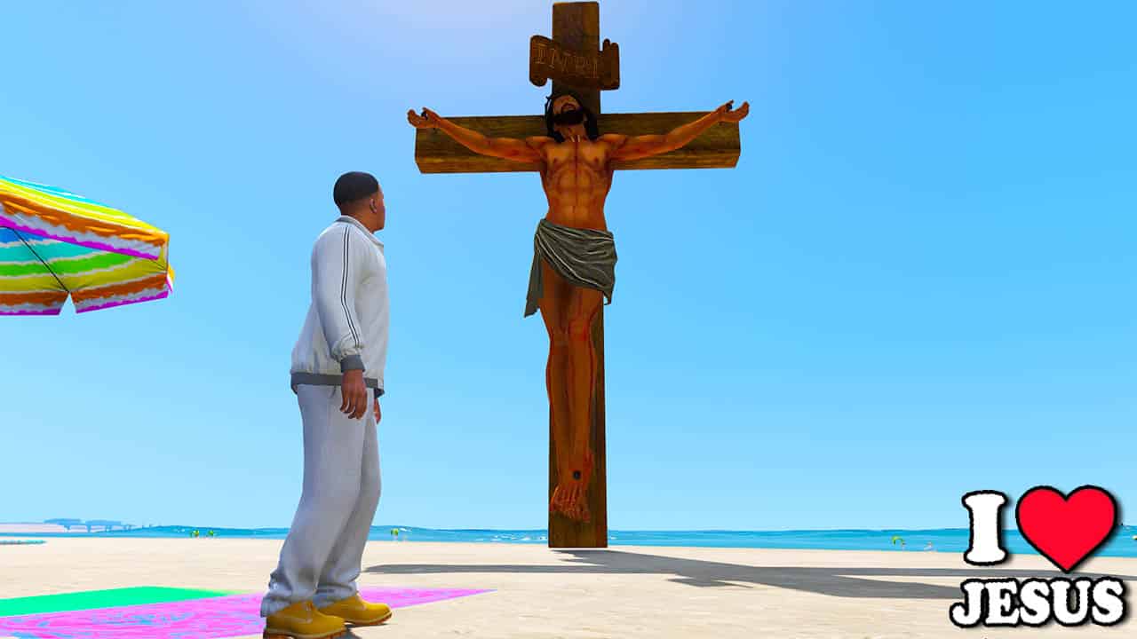 GTA 5 Mods JESUS STATUE
