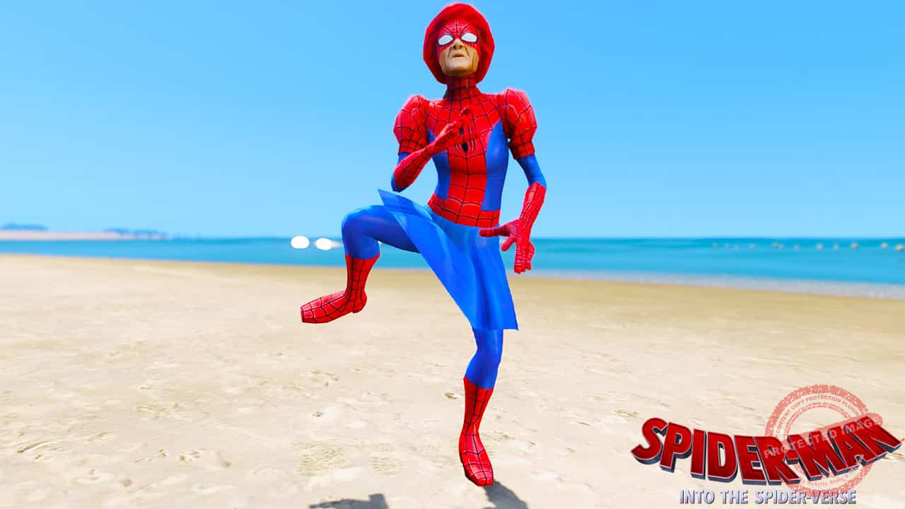 GTA 5 Mods Spiderman Granny in Spider-Man Into the Spider-Verse