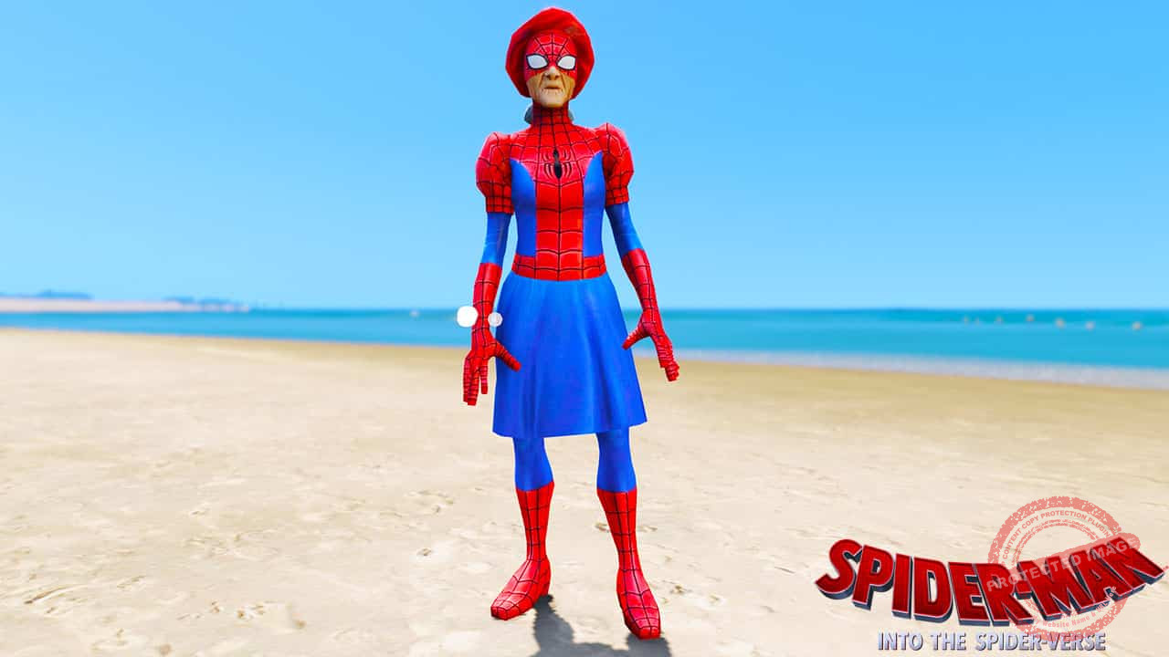 GTA 5 Mods Spiderman Granny in Spider-Man Into the Spider-Verse