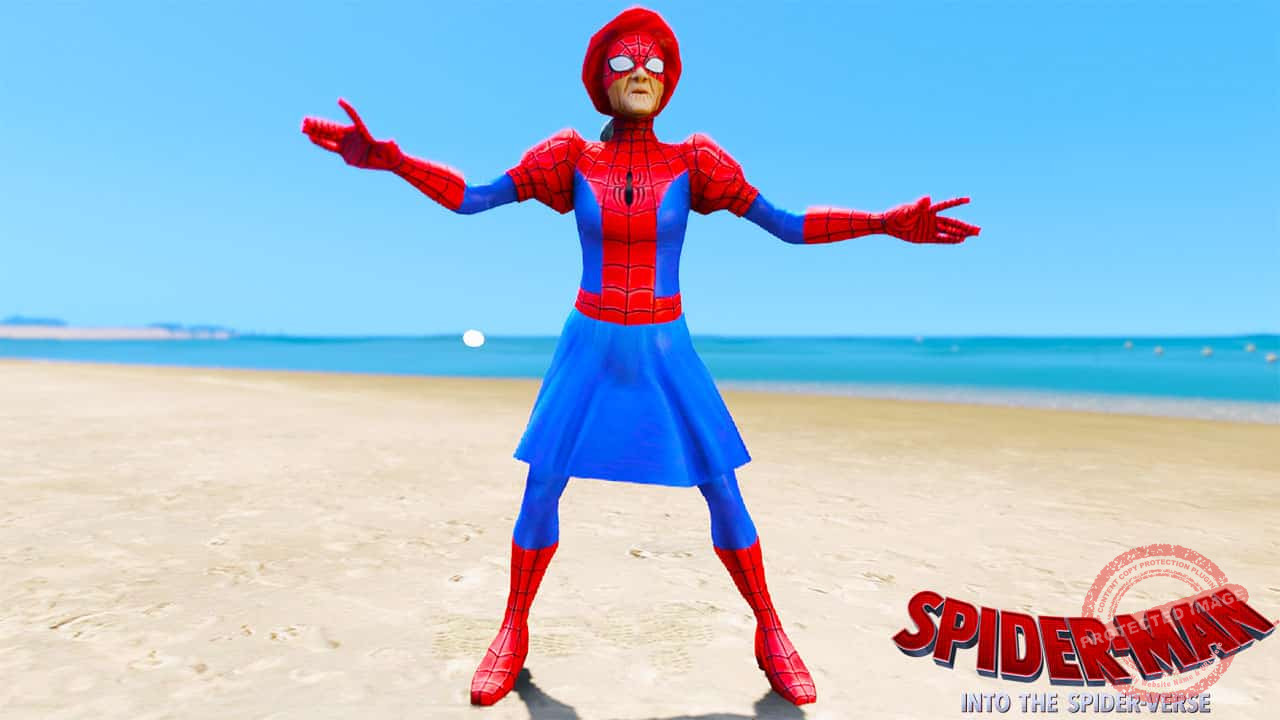 GTA 5 Mods Spiderman Granny in Spider-Man Into the Spider-Verse