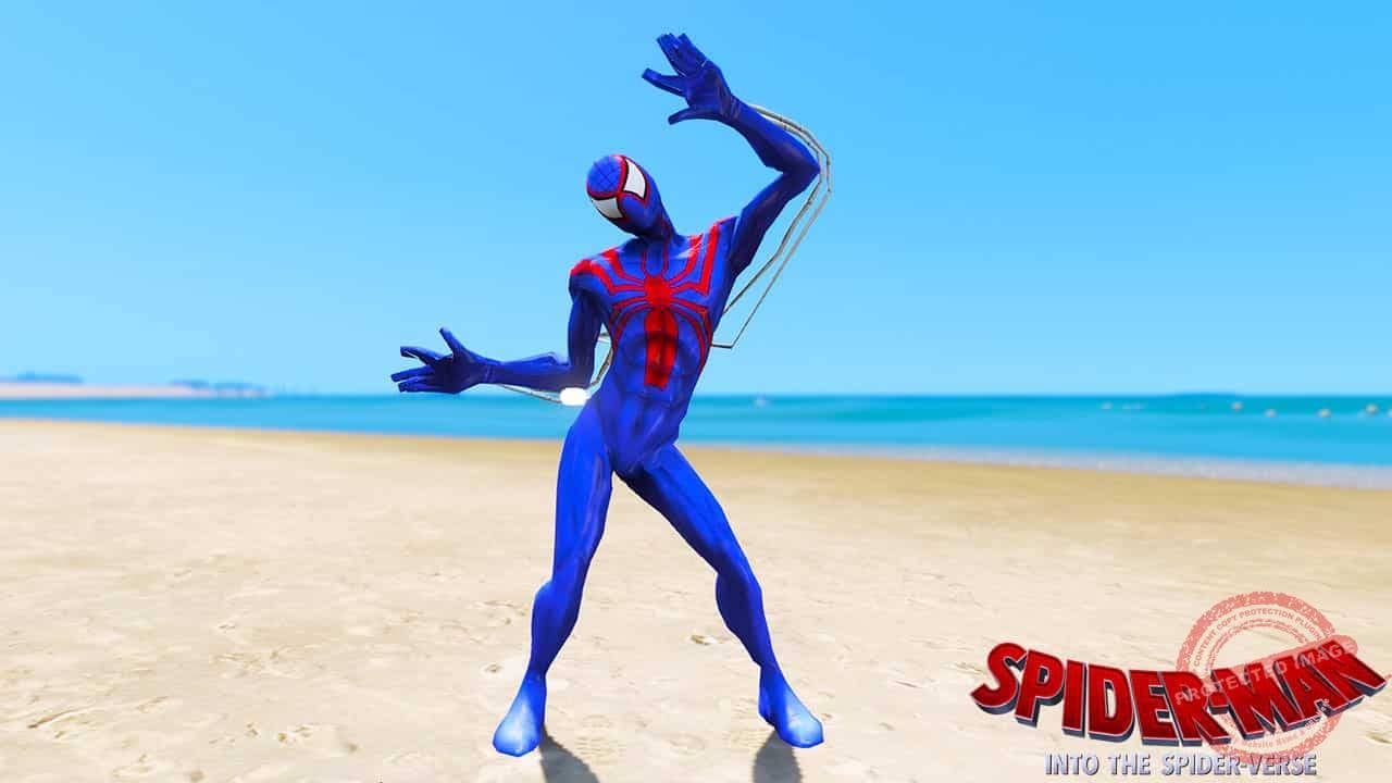 GTA 5 Mods Spiderman Blood in Spider-Man Into the Spider-Verse