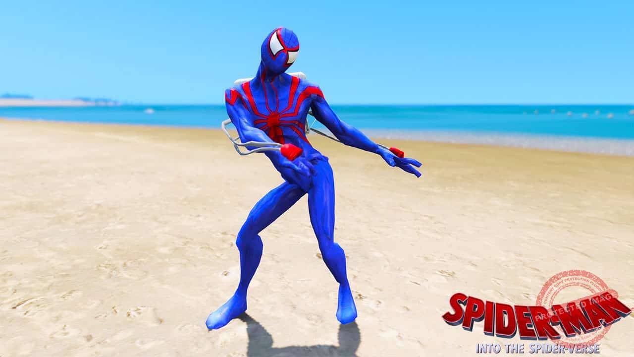 GTA 5 Mods Spiderman Blood in Spider-Man Into the Spider-Verse