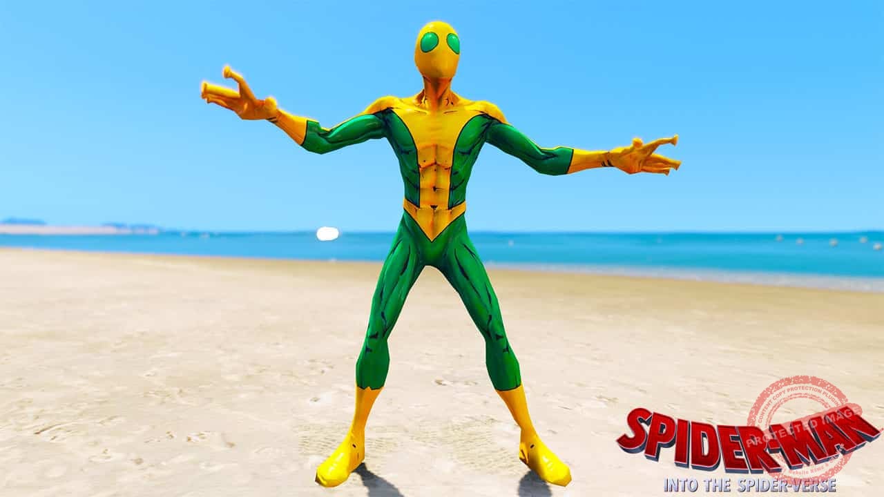 GTA 5 Mods Spiderman Arachnoman in Spider-Man Into the Spider-Verse