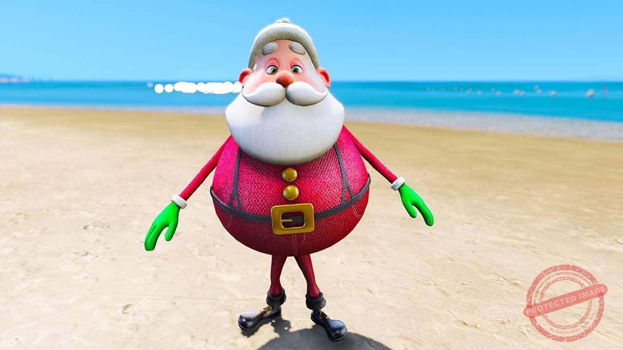 GTA 5 Mods Cartoon Santa Clause V2