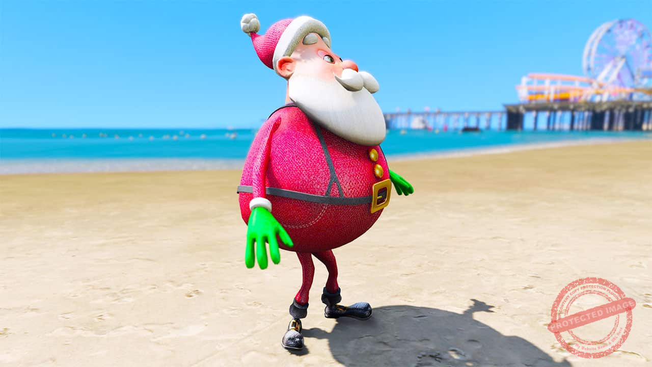 GTA 5 Mods Cartoon Santa Clause V2