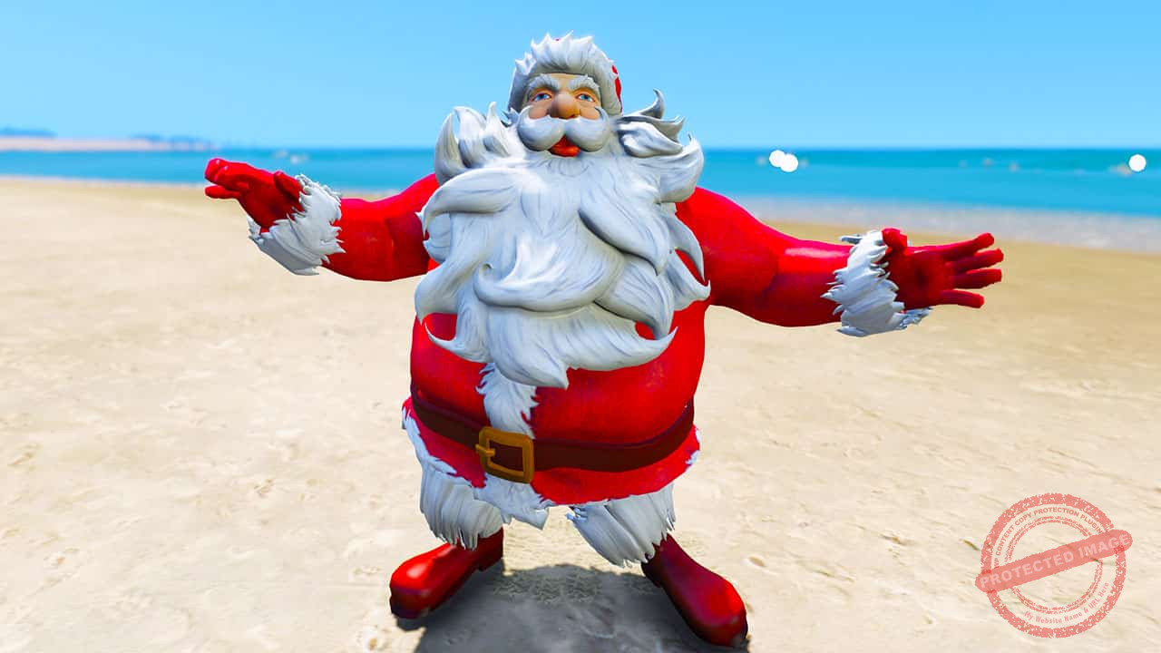 GTA 5 Mods Cartoon Santa Clause V8