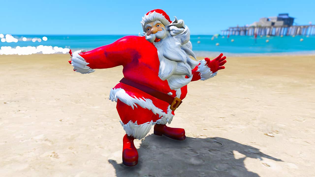 GTA 5 Mods Cartoon Santa Clause V8