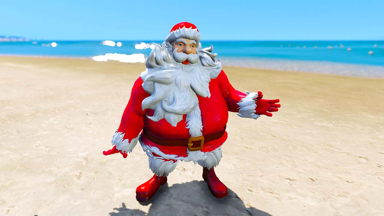 GTA 5 Mods Cartoon Santa Clause V8