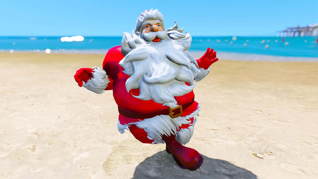GTA 5 Mods Cartoon Santa Clause V8
