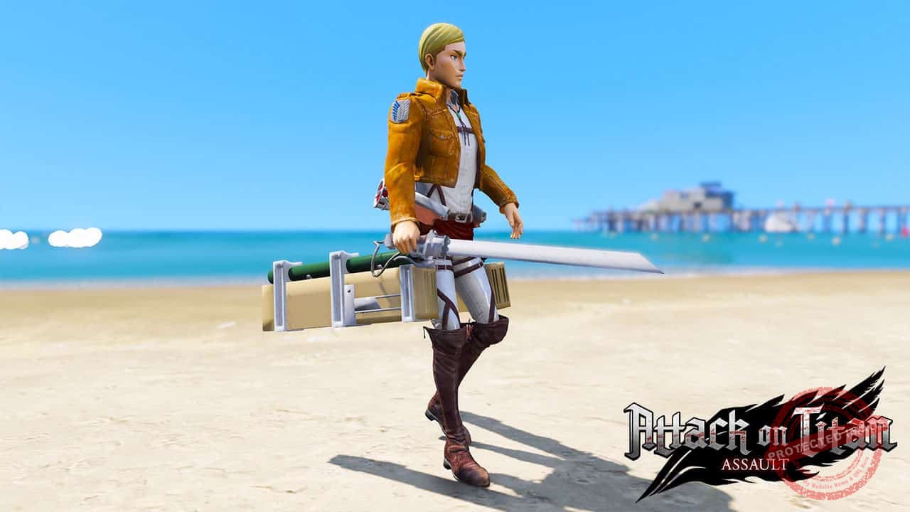 GTA 5 Mods Erwin Smith in Attack on Titan