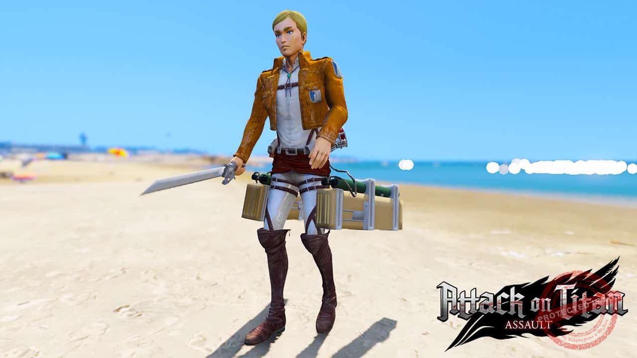 GTA 5 Mods Erwin Smith in Attack on Titan
