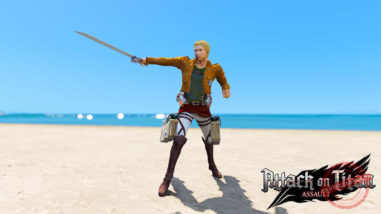 GTA 5 Mods Reiner Braun in Attack on Titan