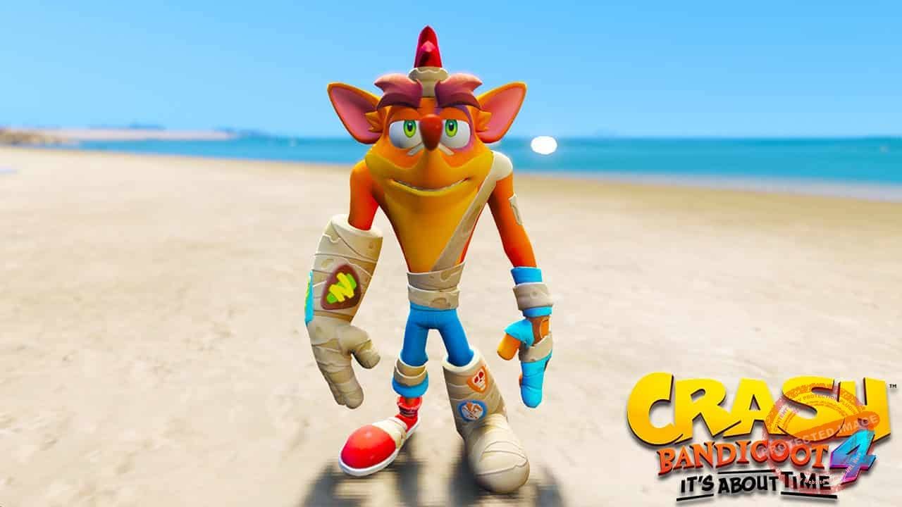 GTA 5 Mods Crash Bandaged in Crash Bandicoot 4