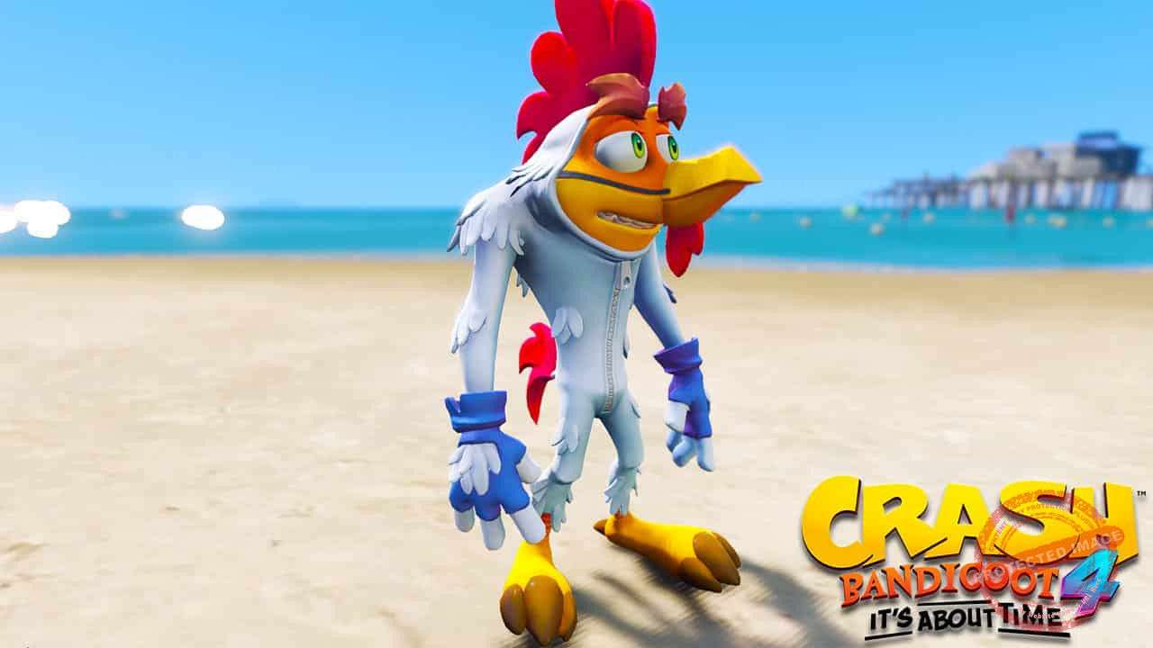 GTA 5 Mods Crash Chicken in Crash Bandicoot 4