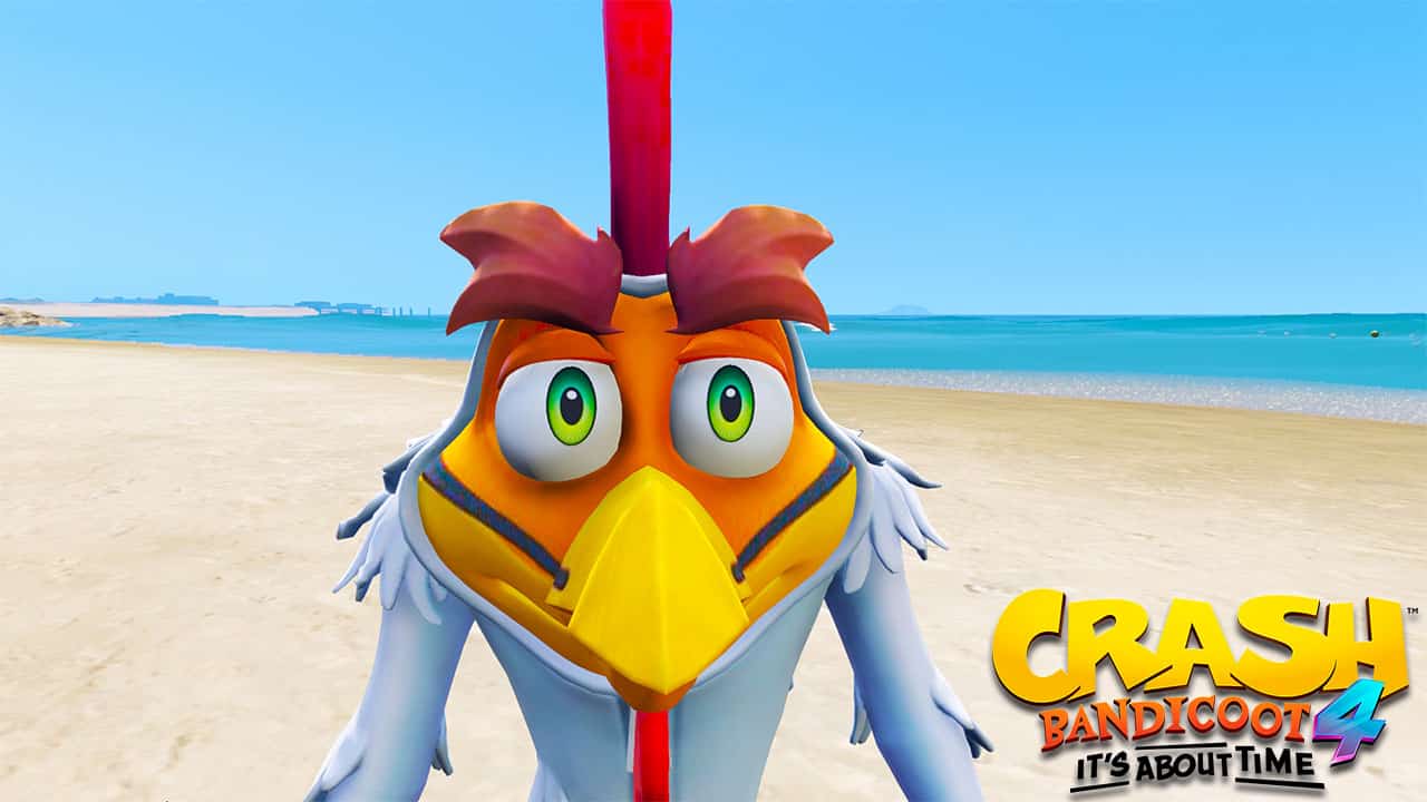 GTA 5 Mods Crash Chicken in Crash Bandicoot 4
