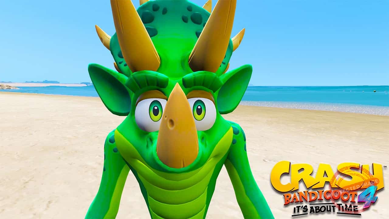 GTA 5 Mods Crash Dinosaur in Crash Bandicoot 4