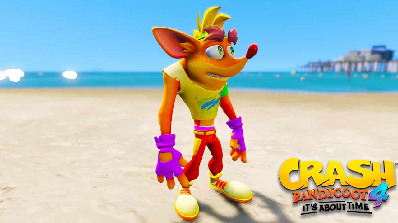 GTA 5 Mods Crash Nineties in Crash Bandicoot 4