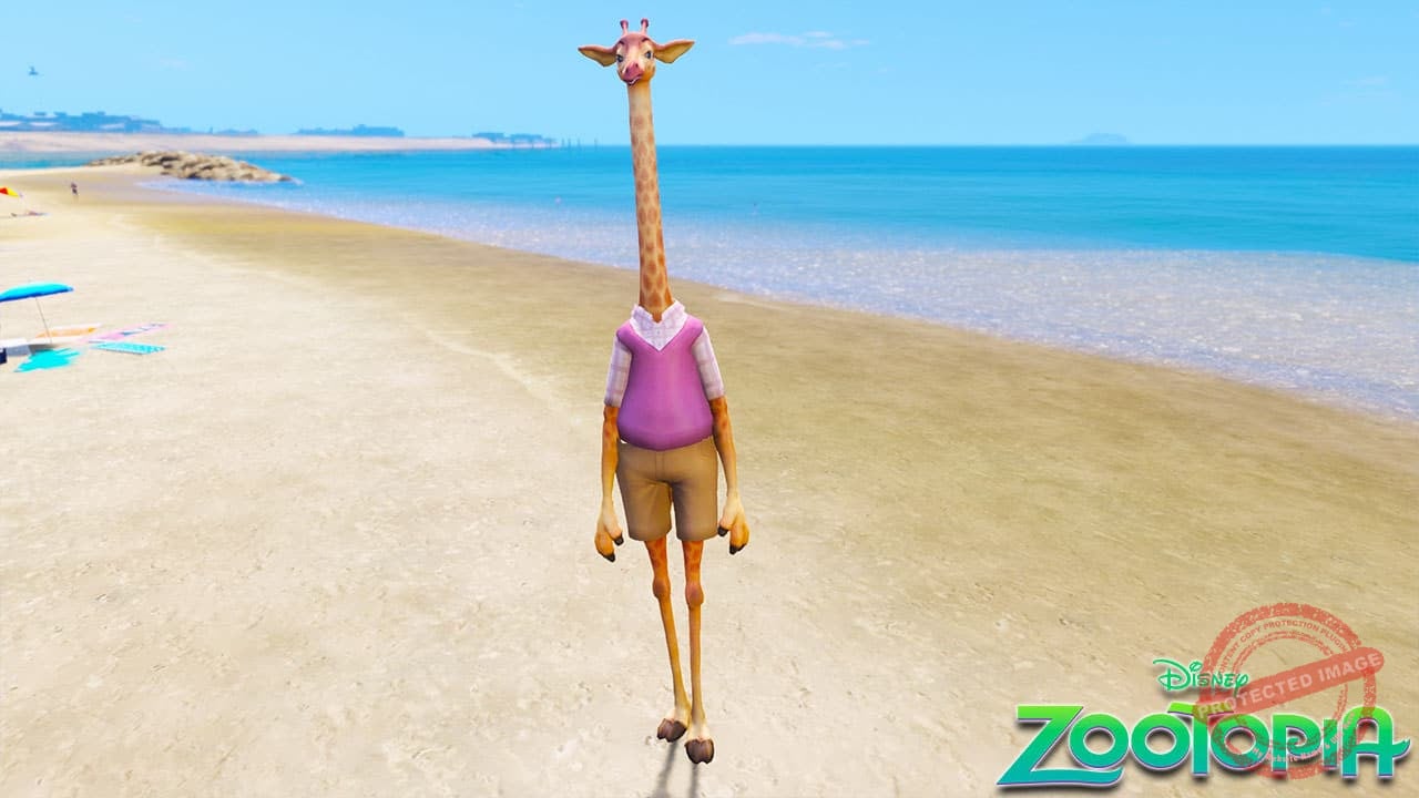 GTA 5 Mods Giraffe in Zootopia