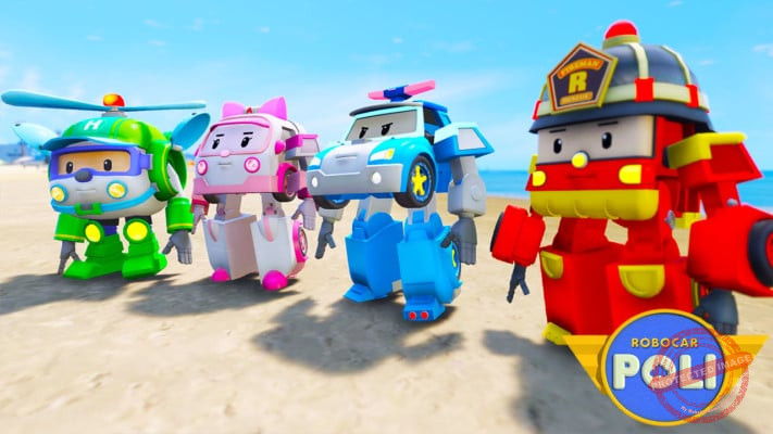 GTA 5 Mods Robocar Poli Robot FULL PACK - GTA 5 Mods Website