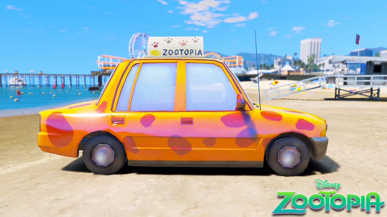 GTA 5 Mods Taxi Car in Zootopia