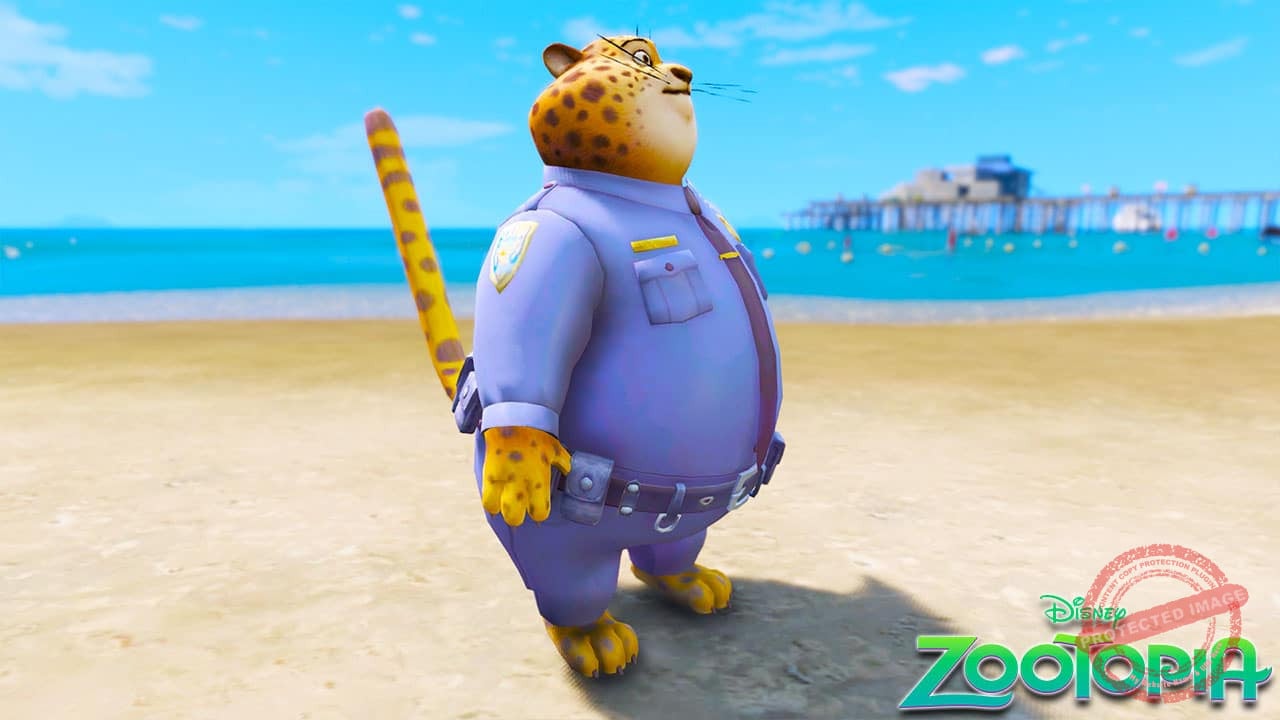 GTA 5 Mods Clawhauser in Zootopia