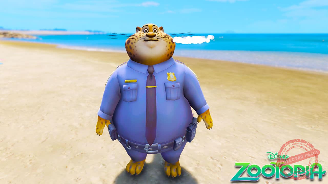 GTA 5 Mods Clawhauser in Zootopia