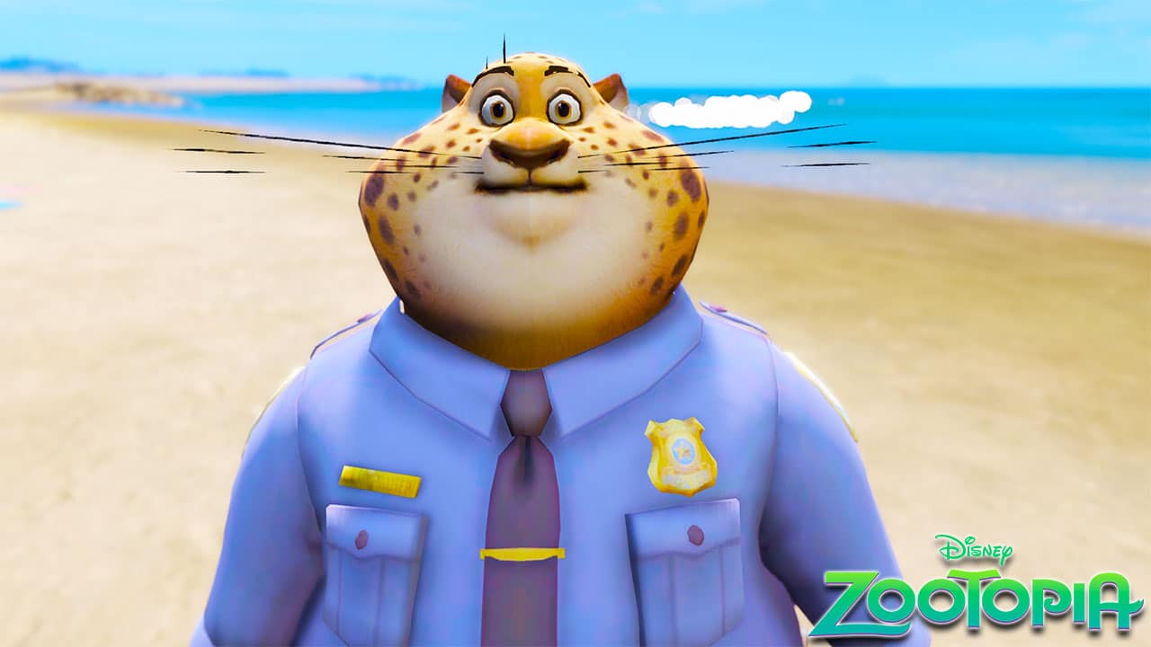 GTA 5 Mods Clawhauser in Zootopia