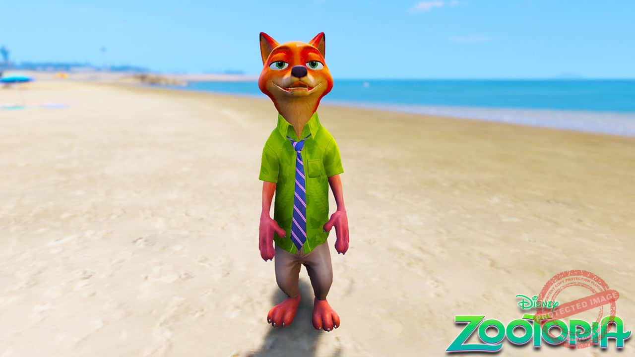 GTA 5 Mods Nick Wilde in Zootopia