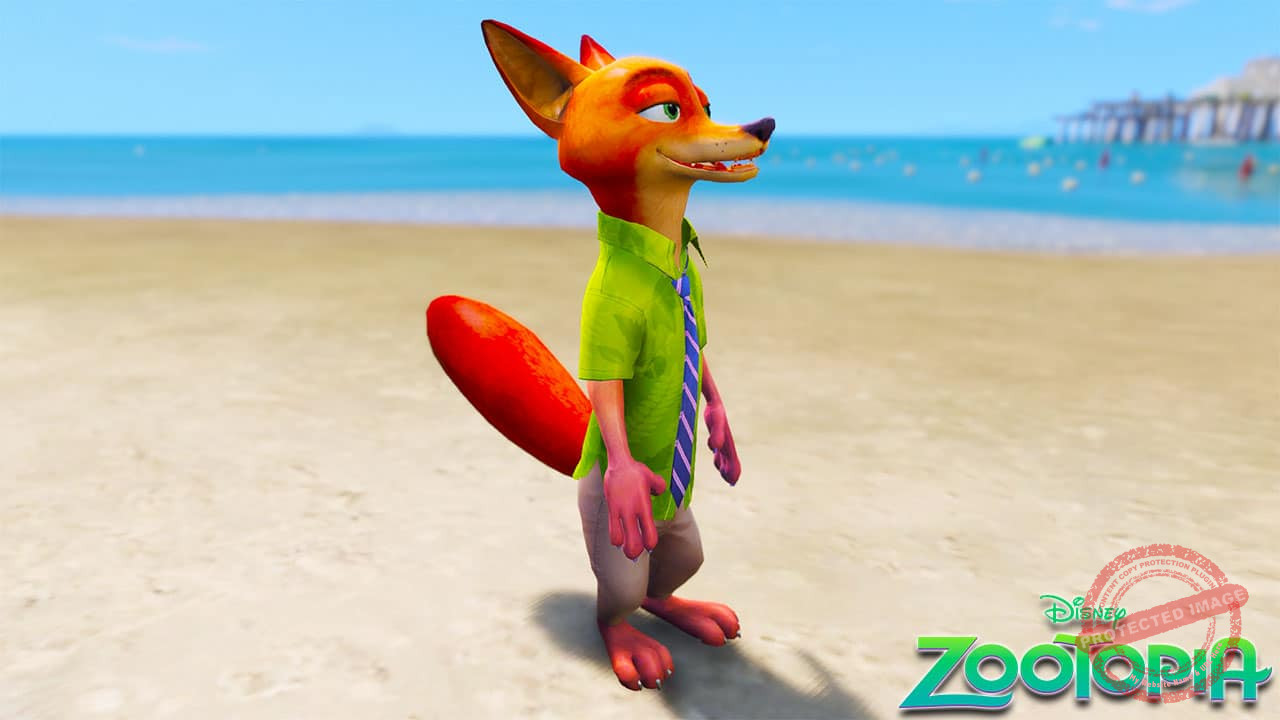 GTA 5 Mods Nick Wilde in Zootopia