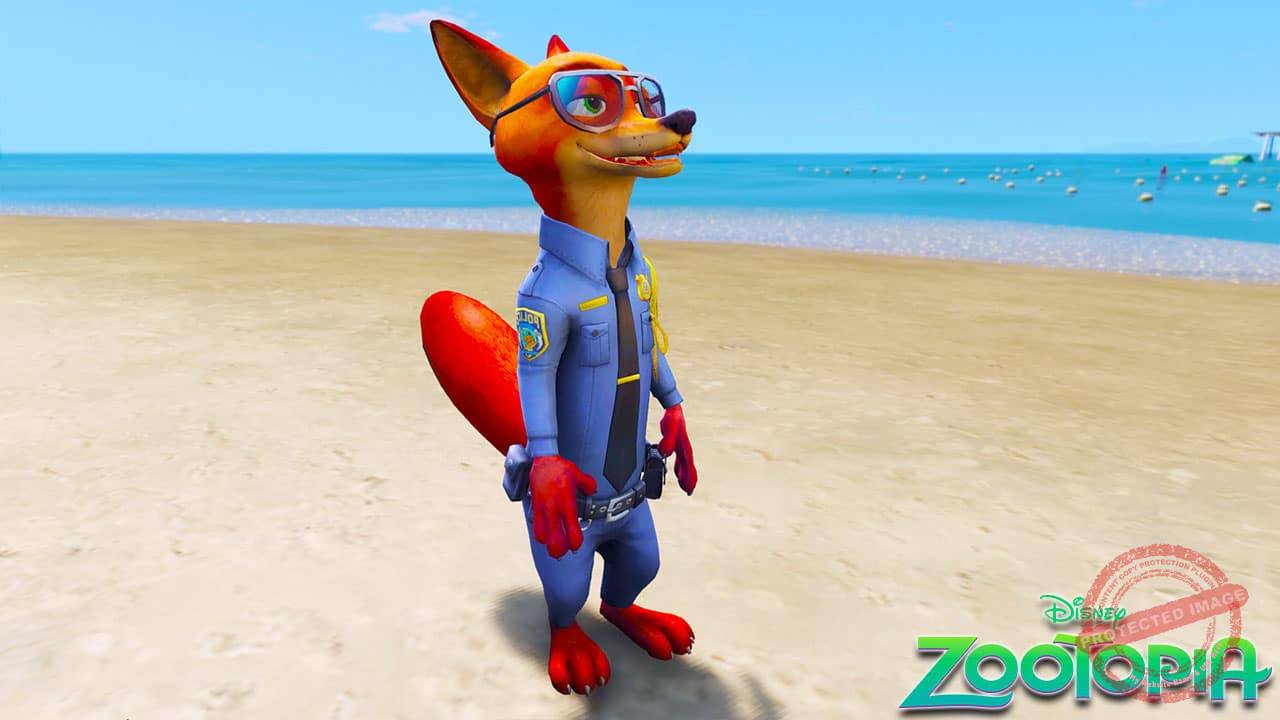GTA 5 Mods Nick Agent in Zootopia