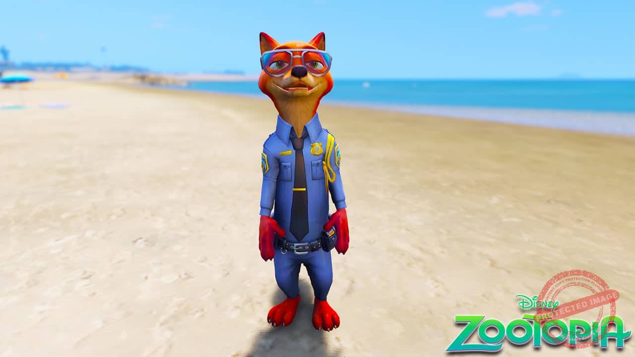 GTA 5 Mods Nick Agent in Zootopia