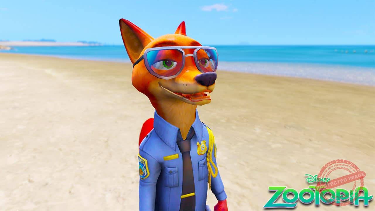 GTA 5 Mods Nick Agent in Zootopia