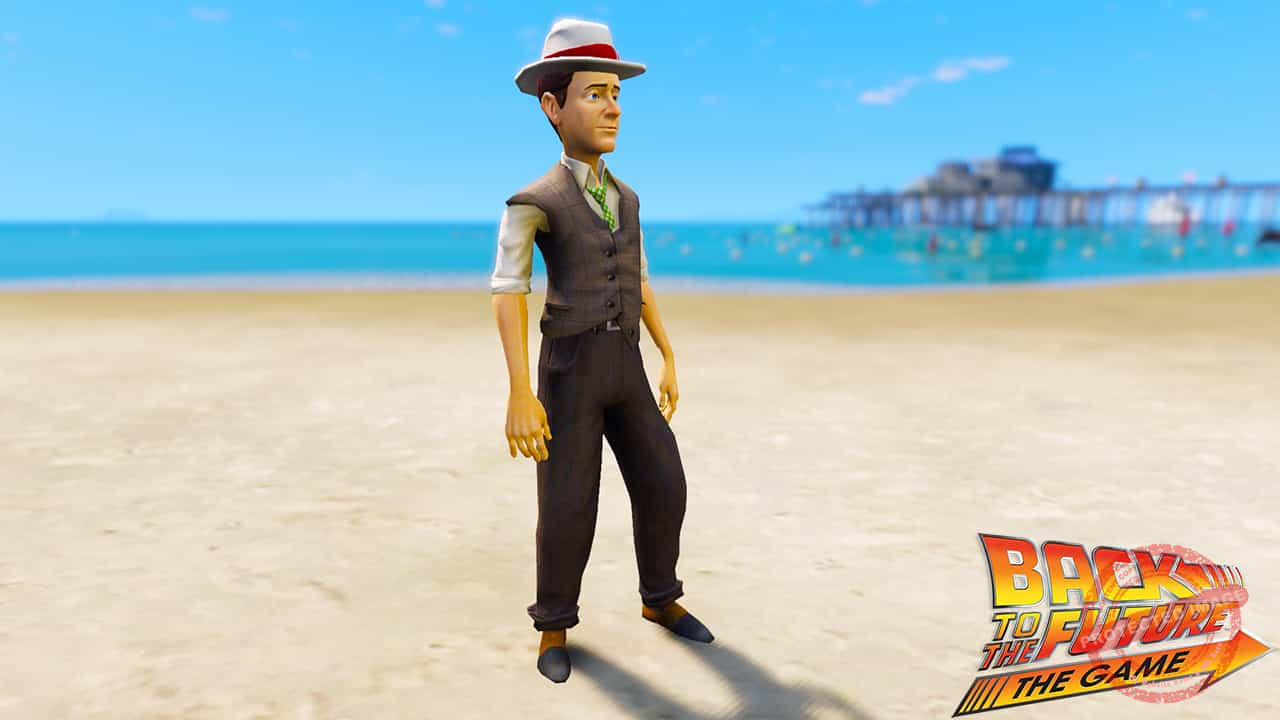 GTA 5 Mods Arthur McFly in Back to the Future