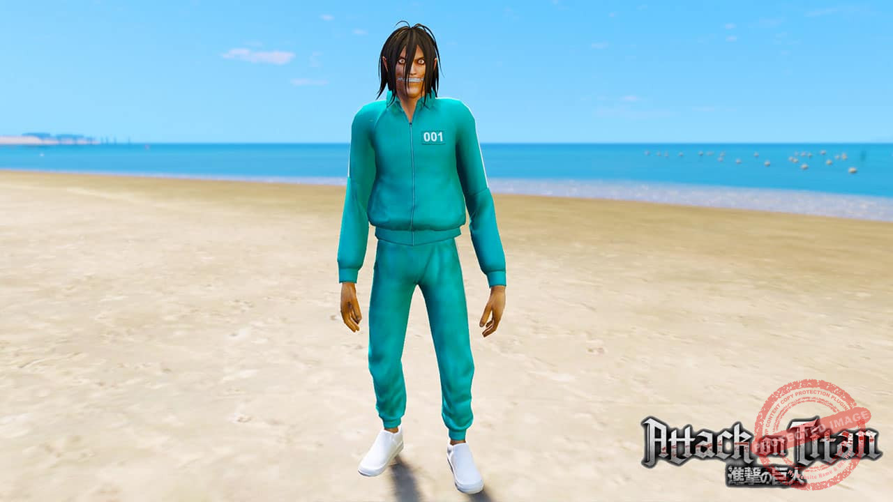 GTA 5 Mods Eren Yeager Titan Squid Game Cloth